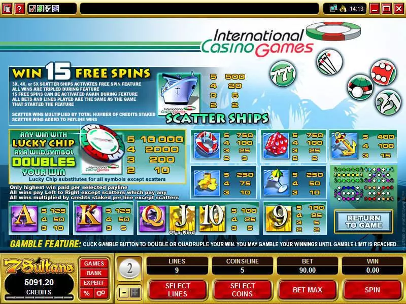 International Casino Games Microgaming Slot Info and Rules