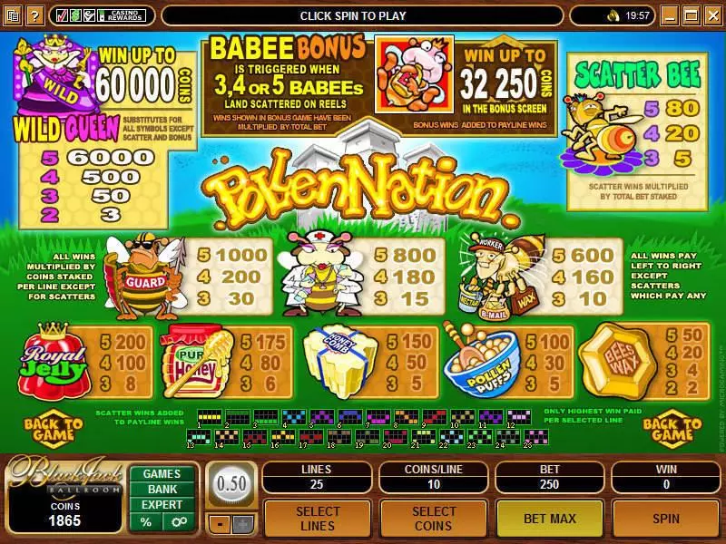Pollen Nation Microgaming Slot Info and Rules