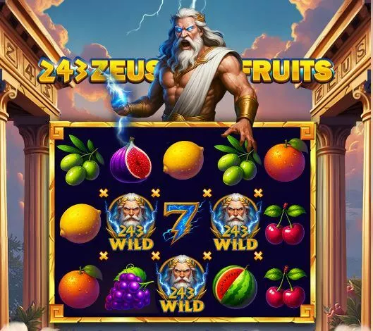 243 Zeus Fruits  Slot Main Screen Reels