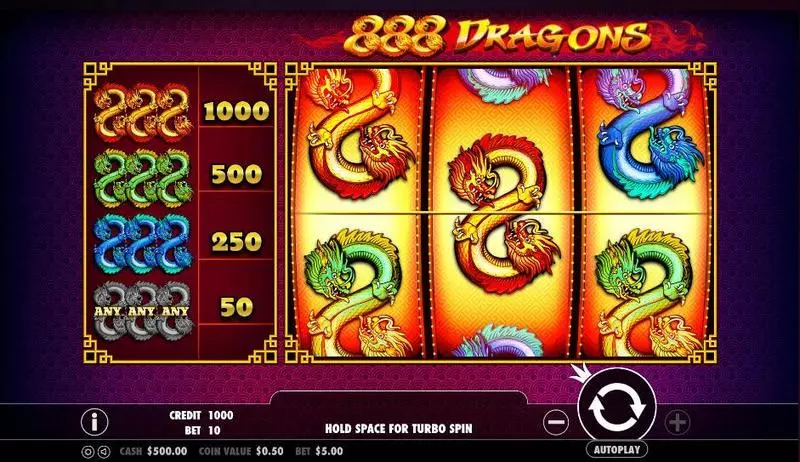 888 Dragons Pragmatic Play Slot Main Screen Reels
