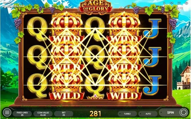 Age of Glory Endorphina Slot Main Screen Reels