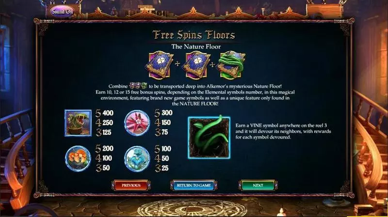 Alkemor's Tower BetSoft Slot Info and Rules