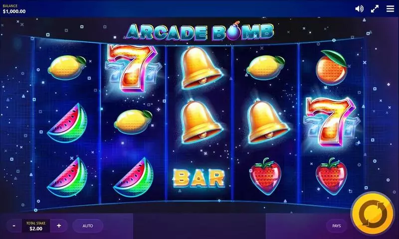 Arcade Bomb Red Tiger Gaming Slot Main Screen Reels