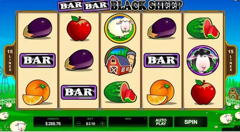 Bar Bar Black Sheep  Microgaming Slot Main Screen Reels
