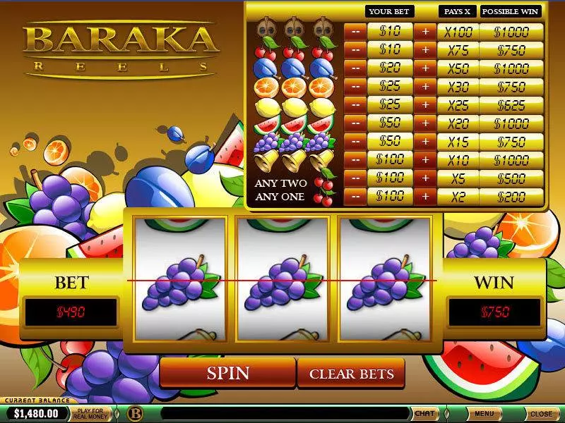 Baraka Reels PlayTech Slot Main Screen Reels