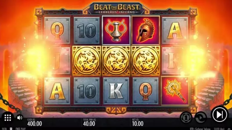 Beat the Beast Cerberus Inferno Thunderkick Slot Main Screen Reels