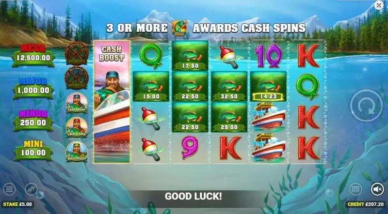 Big Catch Even Bigger Bass Blueprint Gaming Slot Main Screen Reels