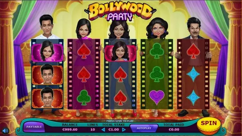 Bollywood Party Sigma Gaming Slot Main Screen Reels