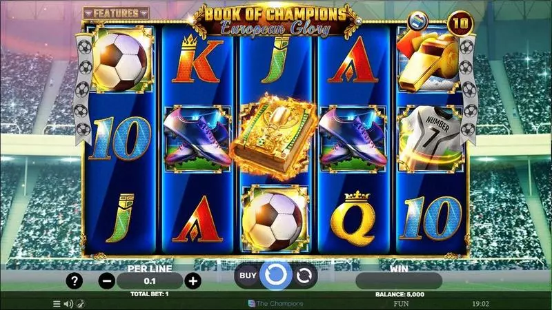 Book Of Champions – European Glory Spinomenal Slot Main Screen Reels