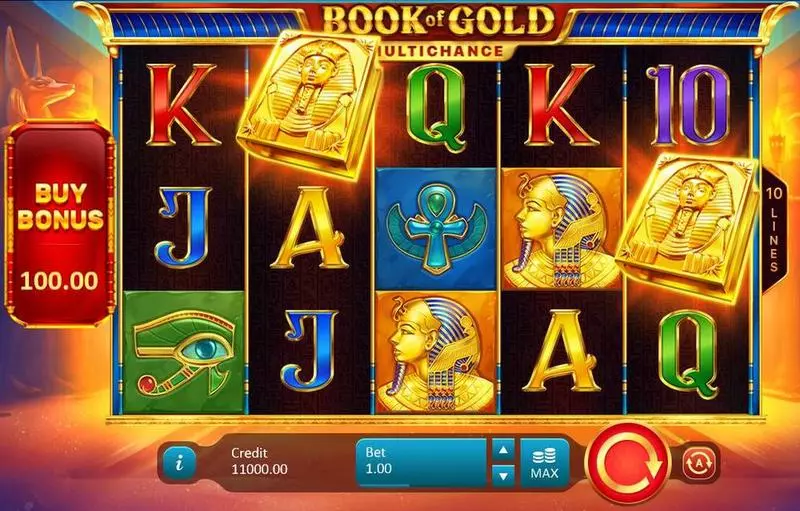 Book of Gold: Multichance Playson Slot Main Screen Reels