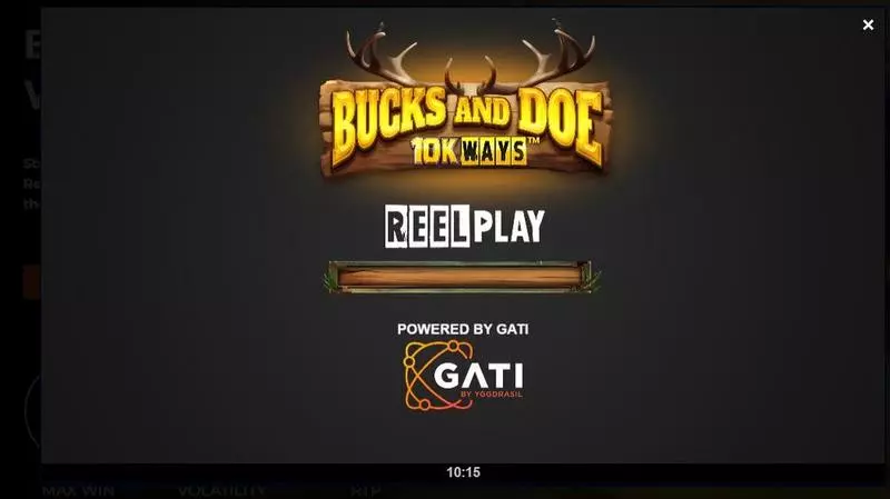 Bucks and Doe 10K WAYS ReelPlay Slot Introduction Screen