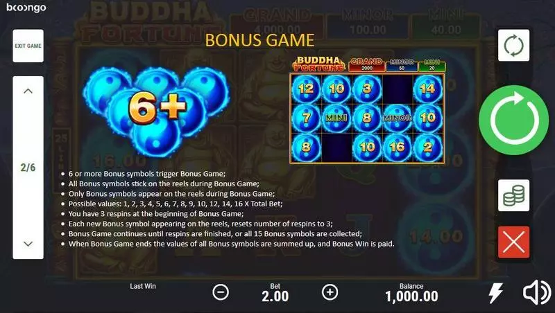 Buddha Fortune Booongo Slot Bonus 1