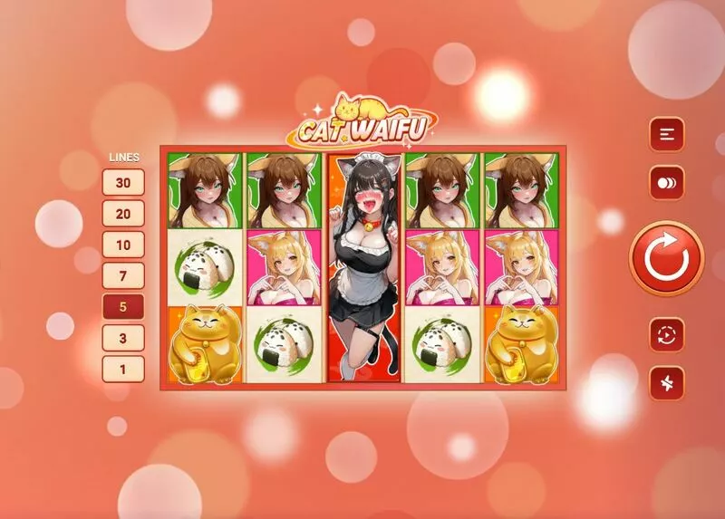 Cat Waifu TrueLab Games Slot Main Screen Reels