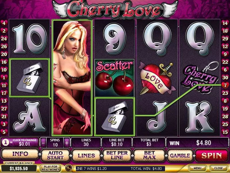 Cherry Love PlayTech Slot Bonus 1
