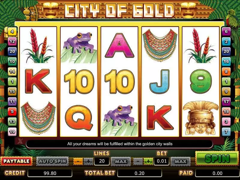 City of Gold bwin.party Slot Main Screen Reels