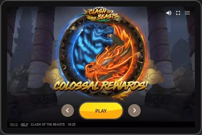 Clash of the Beasts Red Tiger Gaming Slot Main Screen Reels