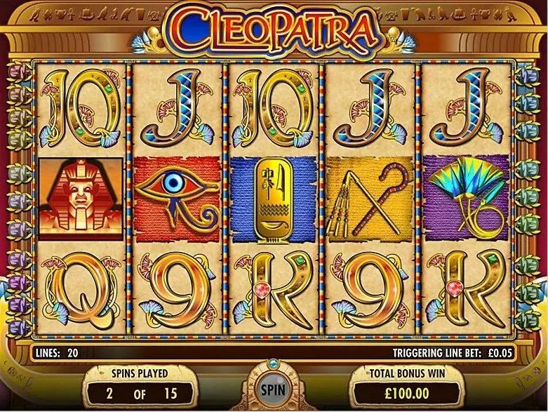 Cleopatra IGT Slot Introduction Screen