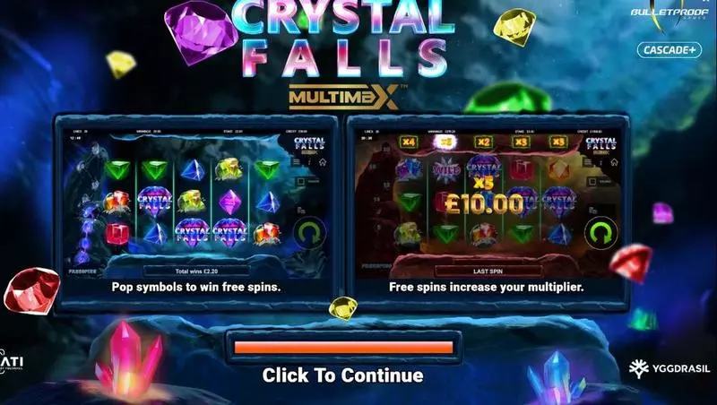 Crystal Falls Multimax Bulletproof Games Slot Info and Rules