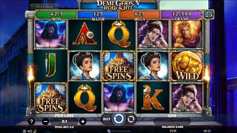 Demi Gods V – Hold and Hit Spinomenal Slot Main Screen Reels