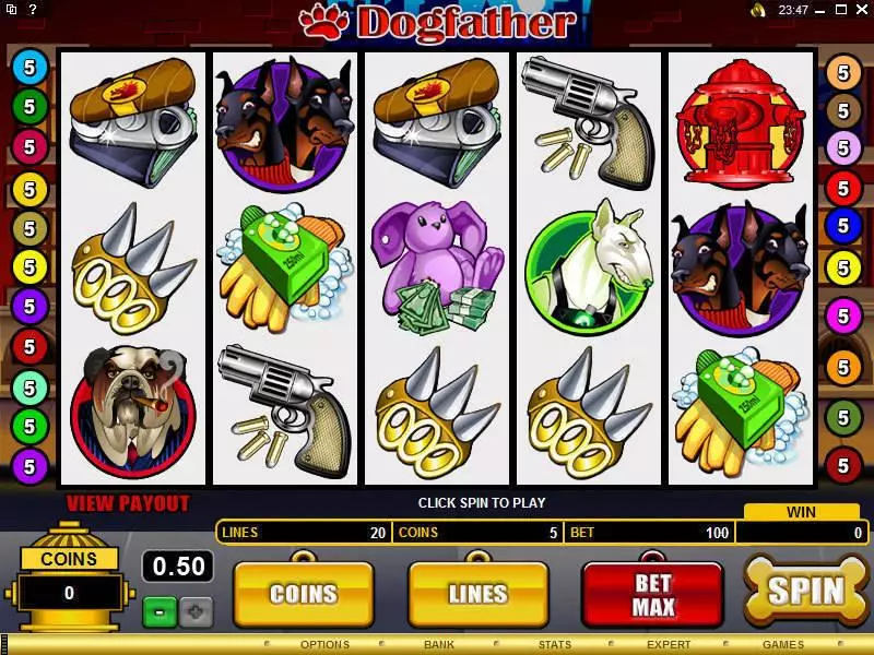 Dogfather Microgaming Slot Main Screen Reels