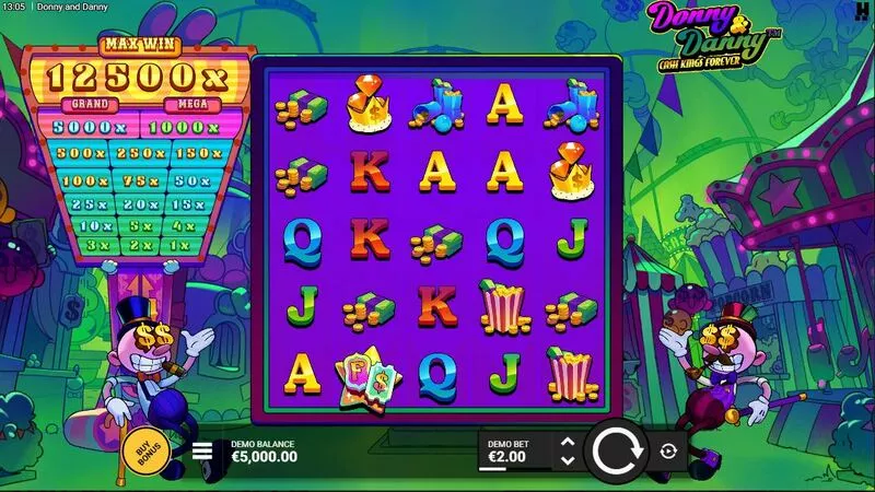 Donny and Danny Hacksaw Gaming Slot Main Screen Reels