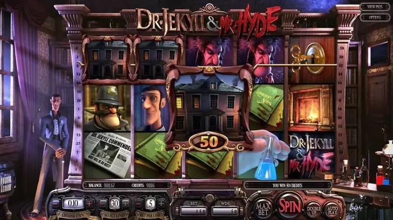 Dr. Jekyll & Mr.Hyde BetSoft Slot Introduction Screen