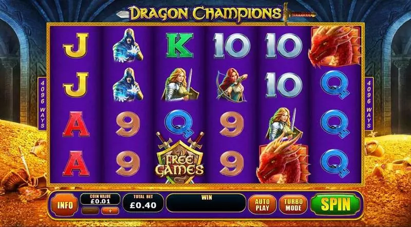 Dragon Champions PlayTech Slot Main Screen Reels
