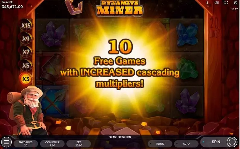 Dynamite Miner Endorphina Slot Bonus 1