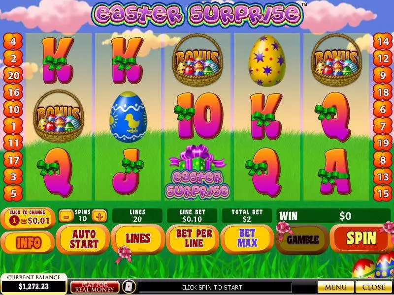 Easter Surprise PlayTech Slot Main Screen Reels