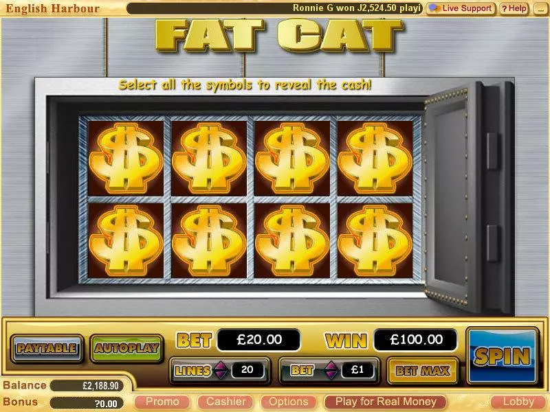 Fat Cat WGS Technology Slot Bonus 1