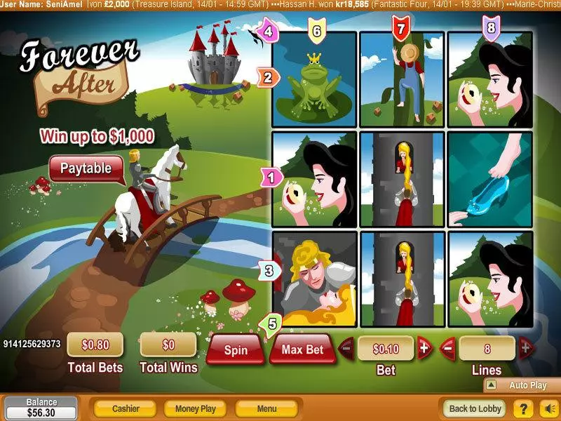 Forever After NeoGames Slot Main Screen Reels