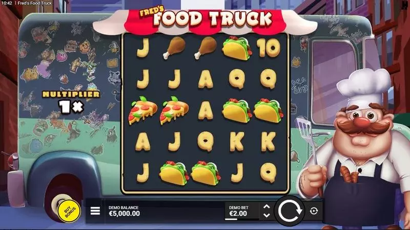 Fred'  Food Truck Hacksaw Gaming Slot Main Screen Reels