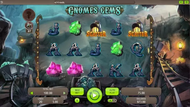 Gnomes' Gems Booongo Slot Main Screen Reels