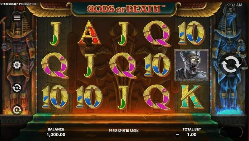Gods of Death StakeLogic Slot Main Screen Reels
