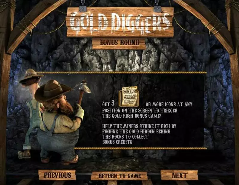 Gold Diggers BetSoft Slot Bonus 1