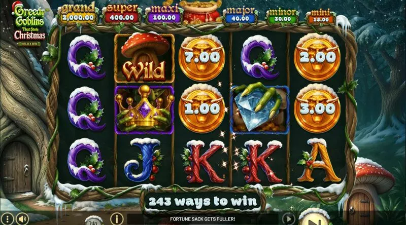 Greedy Goblins That Stole Christmas BetSoft Slot Main Screen Reels