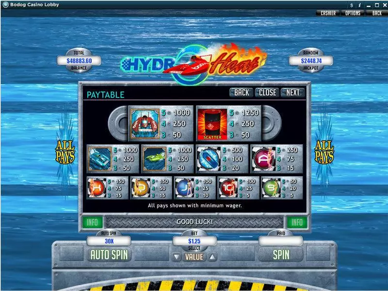 Hydro Heat RTG Slot Info and Rules