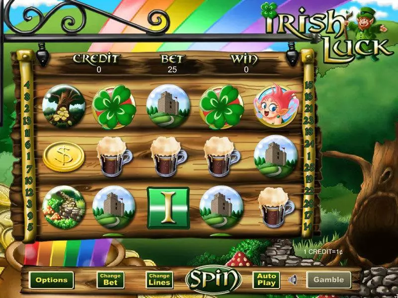 Irish Luck Eyecon Slot Main Screen Reels