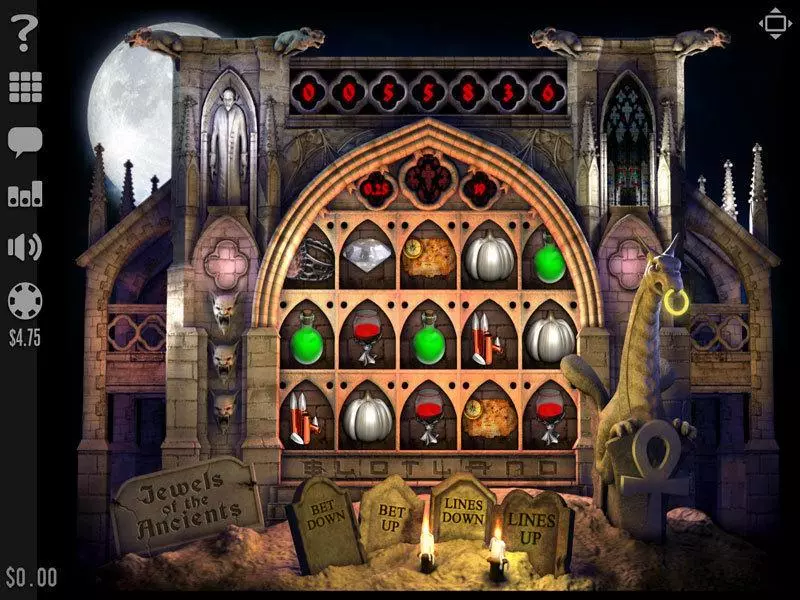 Jewels of the Ancients Slotland Software Slot Main Screen Reels