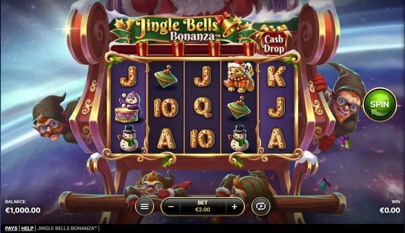 Jingle Bells Bonanza NetEnt Slot Main Screen Reels