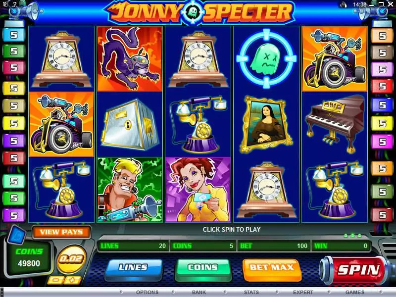 Jonny Specter Microgaming Slot Main Screen Reels