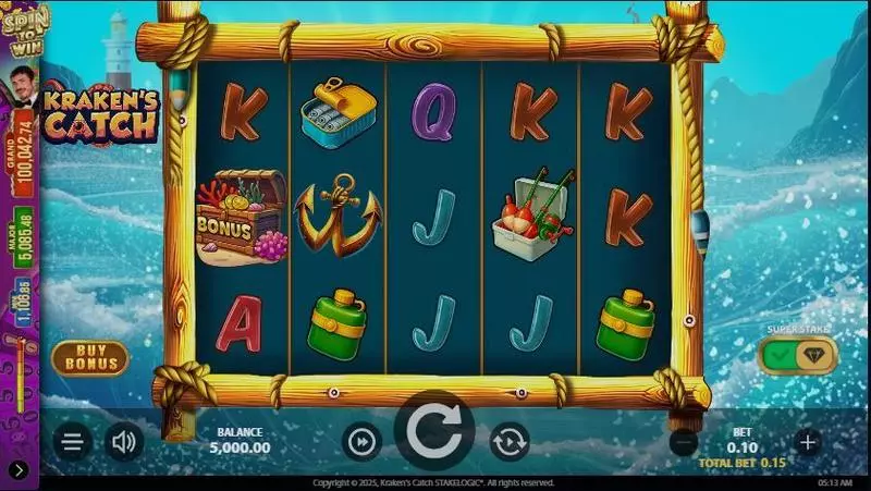 Kraken’s Catch StakeLogic Slot Main Screen Reels