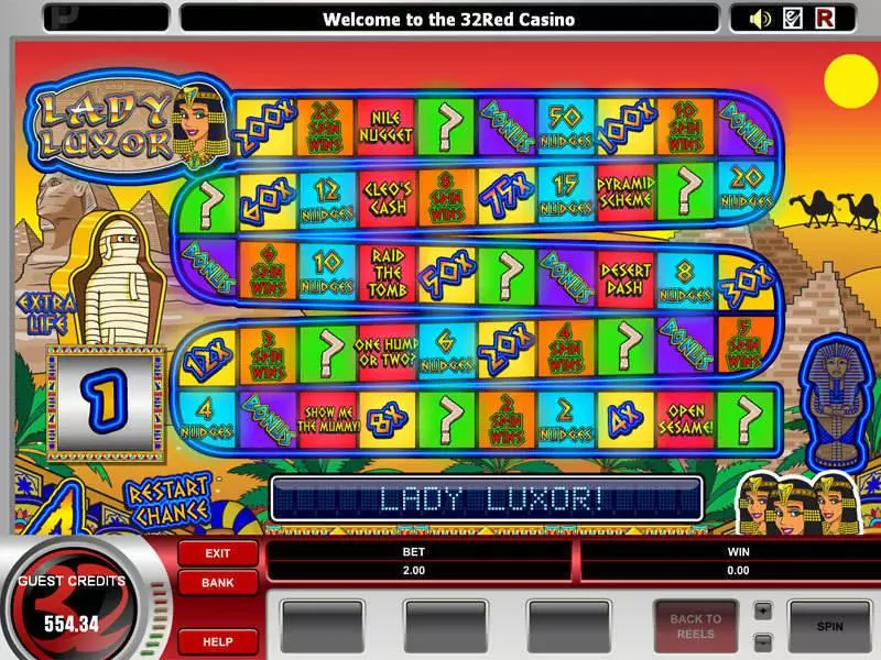 Lady Luxor Microgaming Slot Bonus 1