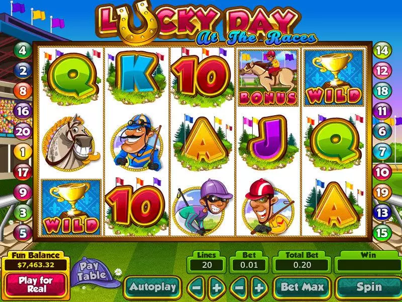 Lucky Day at the Races Topgame Slot Main Screen Reels