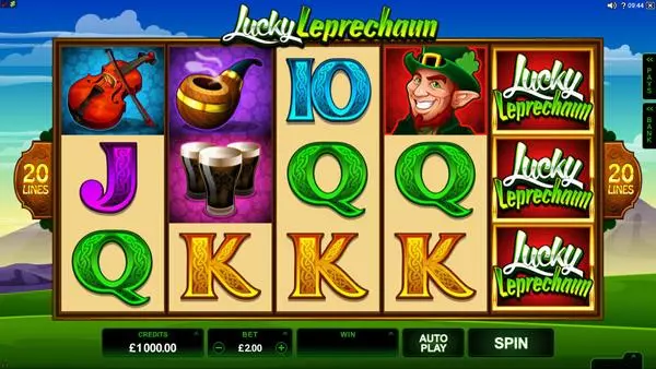 Lucky Leprechaun Microgaming Slot Main Screen Reels