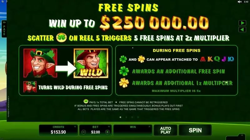 Lucky Leprechaun Microgaming Slot Info and Rules
