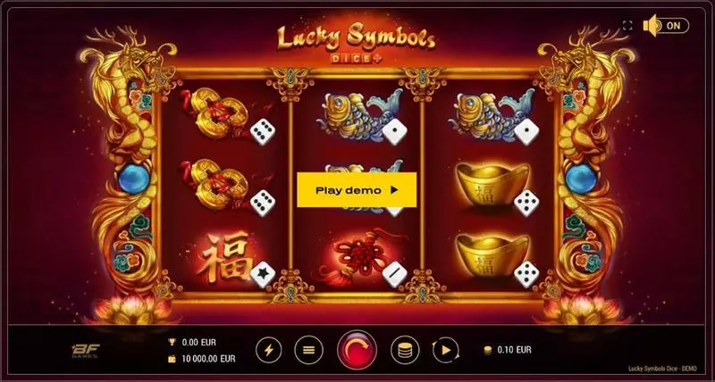 Lucky Symbols Dice BF Games Slot Main Screen Reels