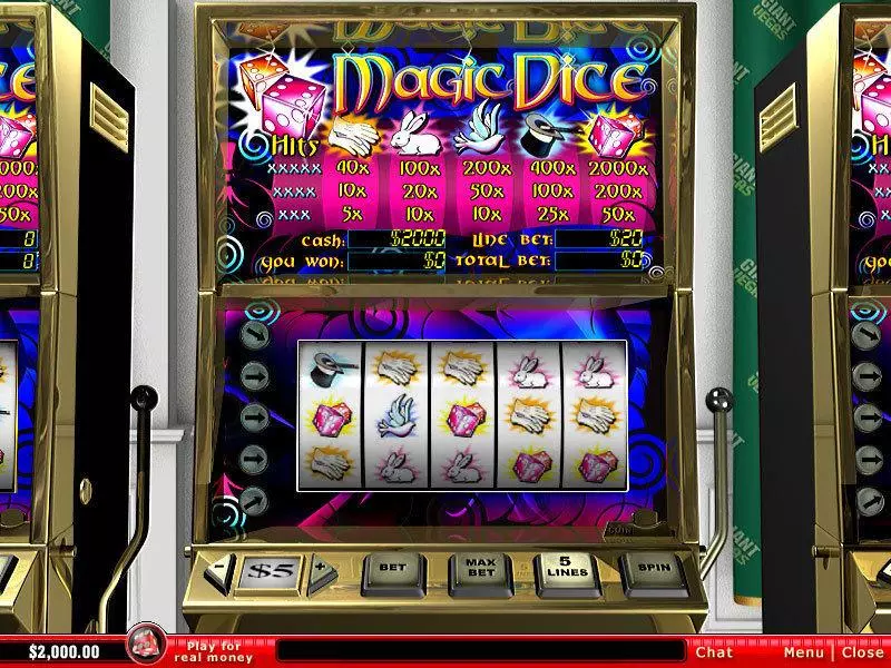 Magic Dice PlayTech Slot Main Screen Reels