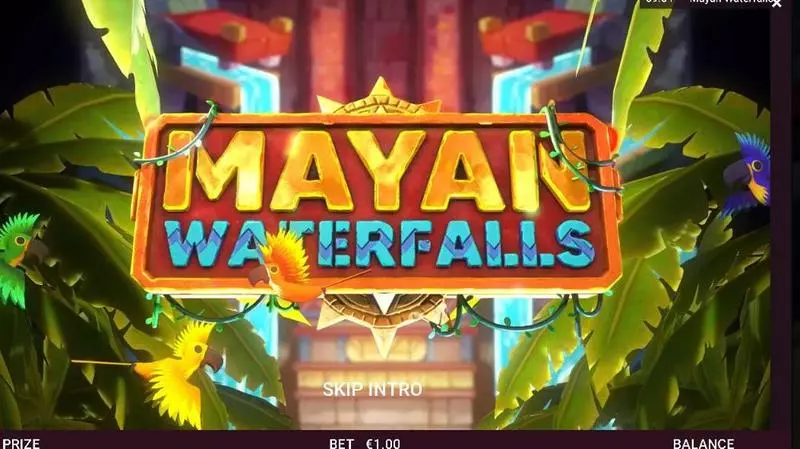 Mayan Waterfalls Triple Cherry Slot Introduction Screen