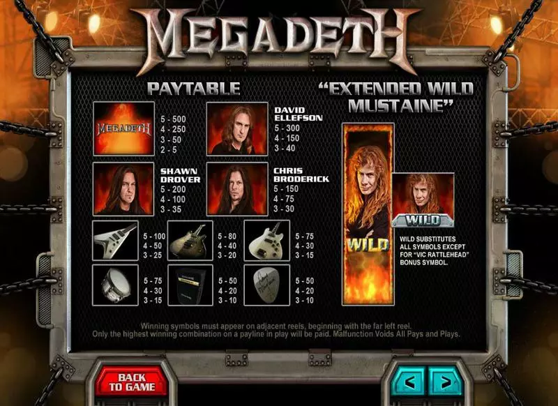Megadeth Leander Games Slot Info and Rules